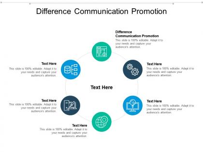 Difference communication promotion ppt powerpoint presentation layouts ideas cpb