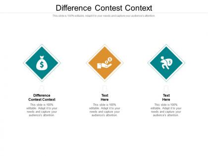 Difference contest context ppt powerpoint presentation infographic template icon cpb