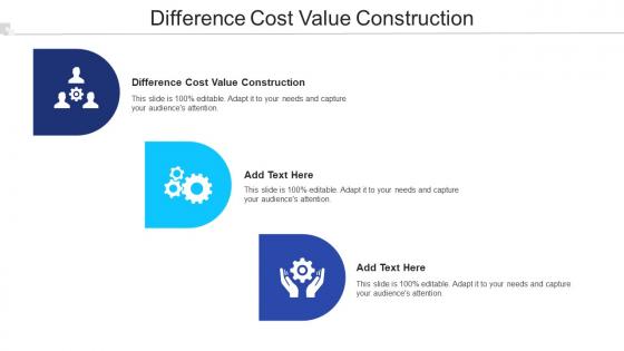 Difference Cost Value Construction Ppt Powerpoint Presentation Styles Summary Cpb