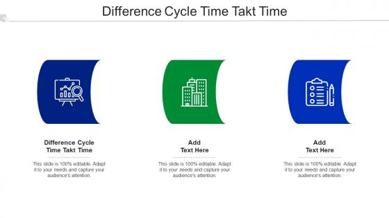 Difference Cycle Time Takt Time Ppt Powerpoint Presentation Pictures Clipart Cpb