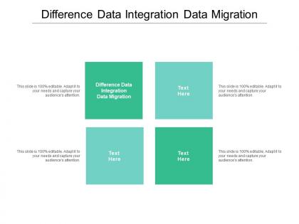 Difference data integration data migration ppt powerpoint presentation infographic template show cpb