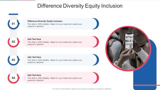 Difference Diversity Equity Inclusion In Powerpoint And Google Slides Cpb
