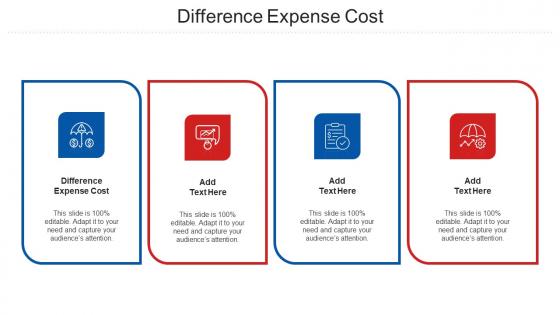 Difference Expense Cost Ppt Powerpoint Presentation Summary Slide Cpb