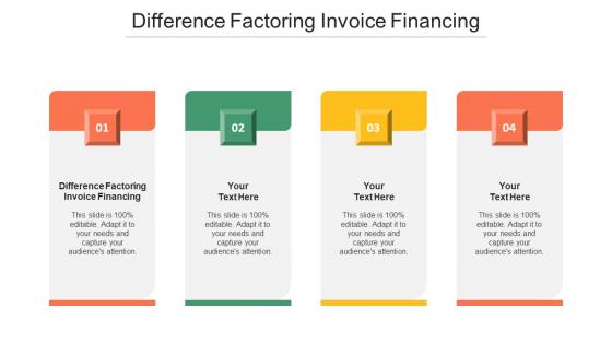 Difference Factoring Invoice Financing Ppt Powerpoint Presentation Pictures Tutorials Cpb