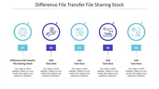 Difference File Transfer File Sharing Stock Ppt Powerpoint Presentation Professional Cpb
