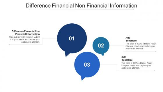 Difference Financial Non Financial Information Ppt Powerpoint Presentation Portfolio Design Cpb