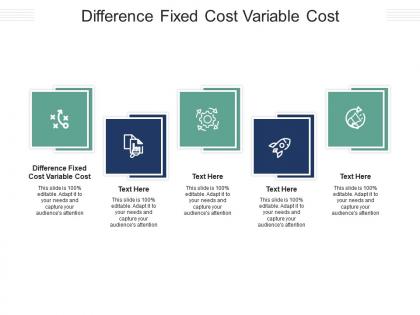 Difference fixed cost variable cost ppt powerpoint presentation slides files cpb