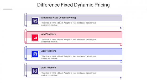 Difference Fixed Dynamic Pricing Ppt Powerpoint Presentation Infographic Template Deck Cpb