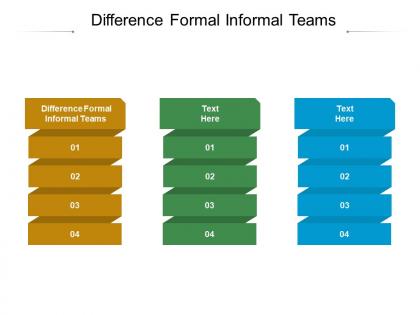 Difference formal informal teams ppt powerpoint presentation portfolio portrait cpb