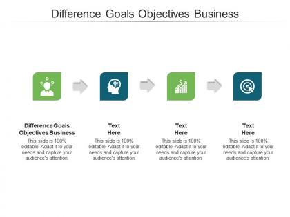 Difference goals objectives business ppt powerpoint presentation file templates cpb