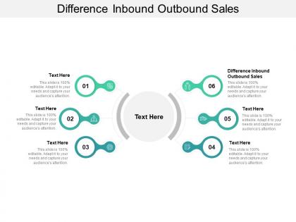 Difference inbound outbound sale ppt powerpoint presentation infographics graphics download cpb
