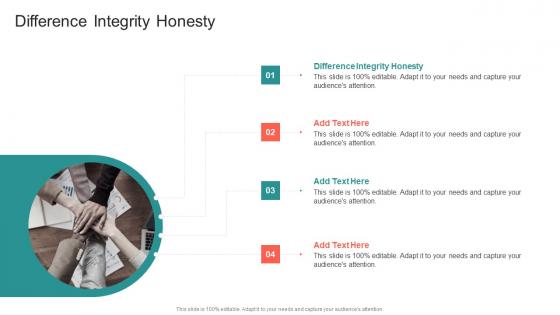 Difference Integrity Honesty In Powerpoint And Google Slides Cpb