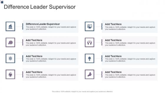 Difference Leader Supervisor In Powerpoint And Google Slides Cpb