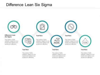 Difference lean six sigma ppt powerpoint presentation gallery introduction cpb