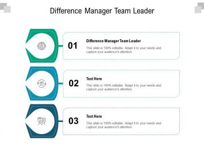 Difference manager team leader ppt powerpoint presentation inspiration example file cpb