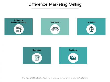 Difference marketing selling ppt powerpoint presentation file designs download cpb
