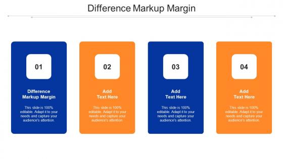 Difference Markup Margin Ppt Powerpoint Presentation Infographics Slide Portrait Cpb