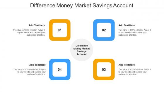 Difference Money Market Savings Account Ppt Powerpoint Presentation Pictures Structure Cpb