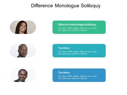 Difference monologue soliloquy ppt powerpoint presentation styles format ideas cpb