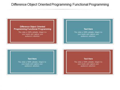 Difference object oriented programming functional programming ppt powerpoint presentation styles diagrams cpb