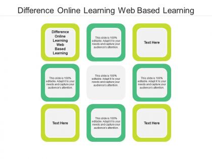 Difference online learning web based learning ppt powerpoint presentation outline graphics cpb