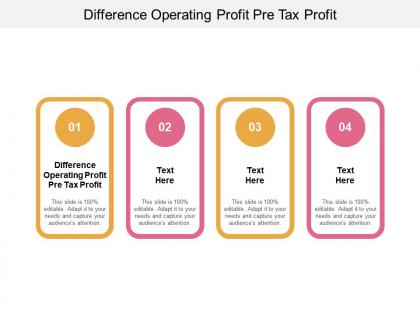 Difference operating profit pre tax profit ppt powerpoint presentation ideas cpb