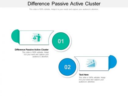 Difference passive active cluster ppt powerpoint presentation inspiration show cpb