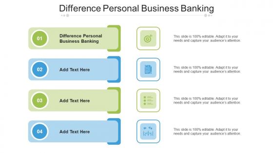 Difference Personal Business Banking Ppt Powerpoint Presentation Summary Cpb