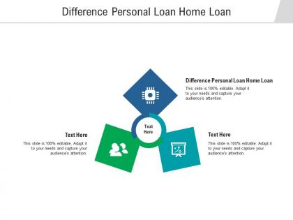 Difference personal loan home loan ppt powerpoint presentation outline master slide cpb