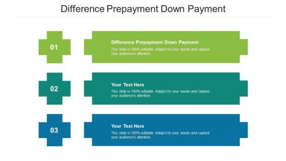 Difference Prepayment Down Payment Ppt Powerpoint Presentation Show Layout Ideas Cpb