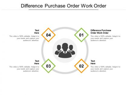 Difference purchase order work order ppt powerpoint pictures graphics template cpb