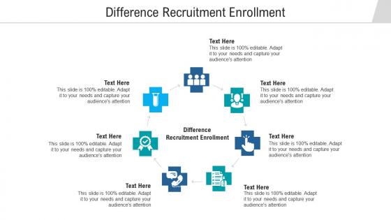 Difference recruitment enrollment ppt powerpoint presentation styles ideas cpb