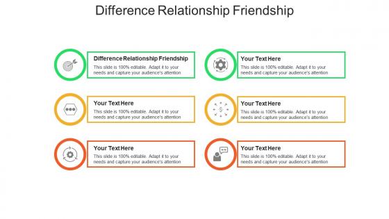 Difference relationship friendship ppt powerpoint presentation infographics pictures cpb