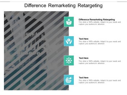 Difference remarketing retargeting ppt powerpoint presentation model outline cpb