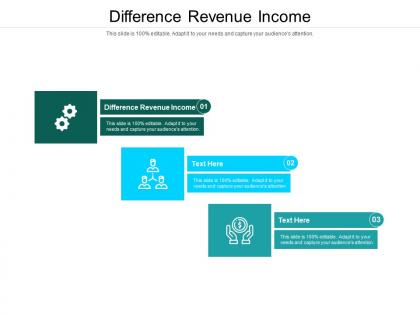 Difference revenue income ppt powerpoint presentation portfolio graphics pictures cpb