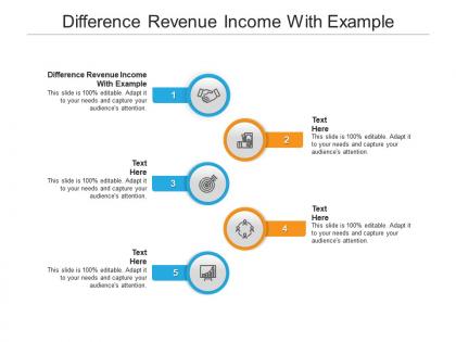 Difference revenue income with example ppt powerpoint presentation visual aids cpb