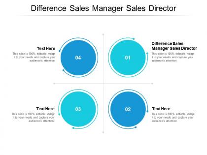 Difference sales manager sales director ppt powerpoint presentation professional clipart cpb