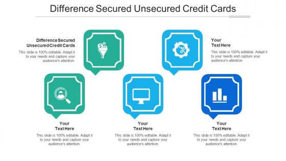 Difference Secured Unsecured Credit Cards Ppt Powerpoint Presentation Topics Cpb
