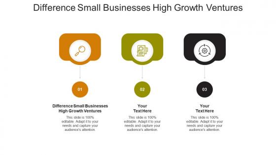Difference small businesses high growth ventures ppt powerpoint presentation cpb