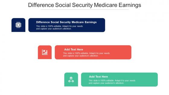 Difference Social Security Medicare Earnings Ppt Powerpoint Presentation Layouts Picture Cpb