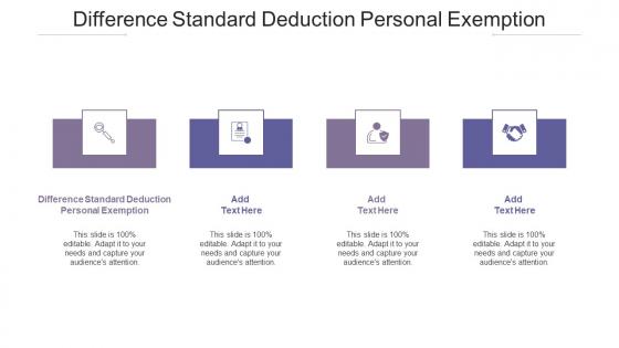 Difference Standard Deduction Personal Exemption In Powerpoint And Google Slides Cpb