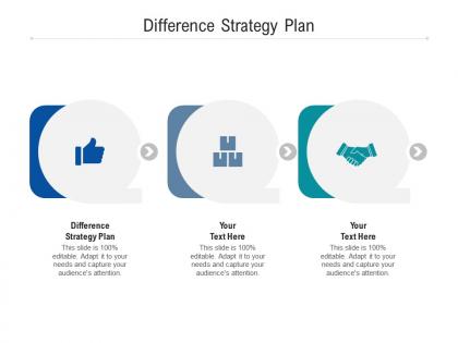 Difference strategy plan ppt powerpoint presentation infographics designs cpb