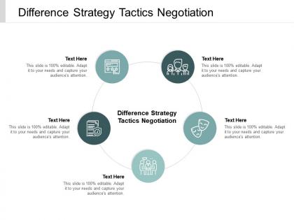 Difference strategy tactics negotiation ppt powerpoint presentation designs cpb