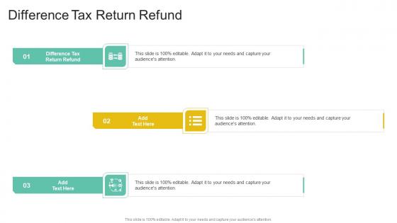 Difference Tax Return Refund In Powerpoint And Google Slides Cpb