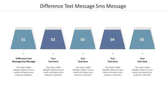 Difference text message sms message ppt powerpoint presentation summary graphics tutorials cpb