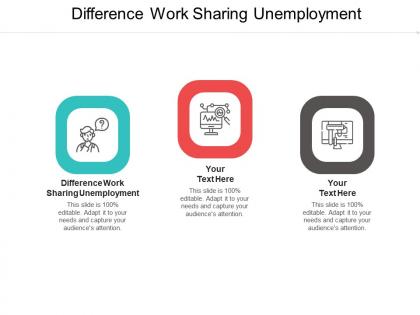 Difference work sharing unemployment ppt powerpoint presentation visual aids background images cpb