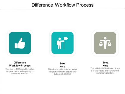 Difference workflow process ppt powerpoint presentation pictures ideas cpb