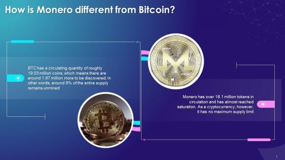 Differences Between Monero And Bitcoin Training Ppt