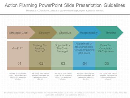 Different action planning powerpoint slide presentation guidelines