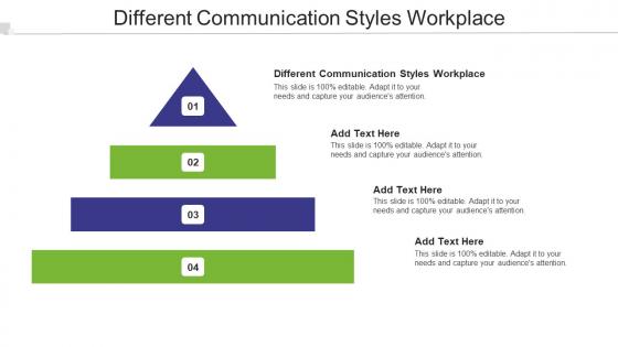 Different Communication Styles Workplace Ppt Powerpoint Presentation Portfolio Cpb